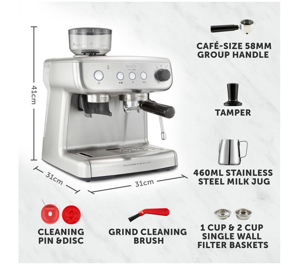 BREVILLE VCF126 Barista Max Coffee Machine - Stainless Steel image number 6 of 9