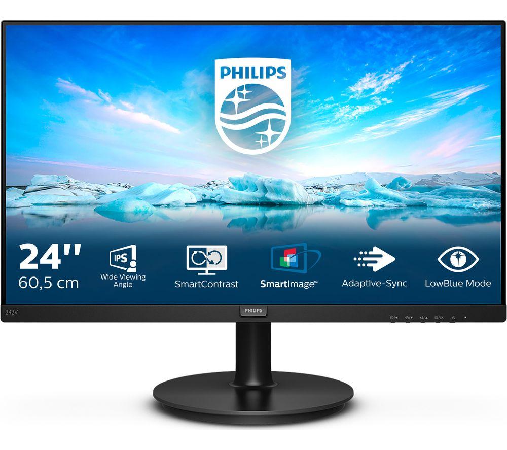 PHILIPS 242V8A Full HD 23.8 LCD Monitor - Black, Black