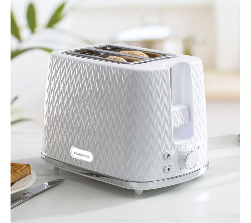 DAEWOO Argyle Collection SDA1781 2-Slice Toaster - White image number 5 of 6