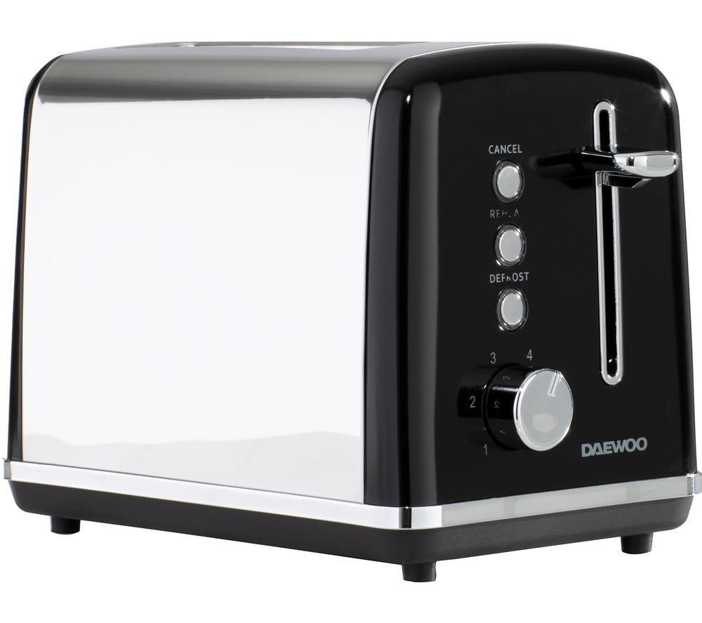 Daewoo Kensington Sda1583 2-Slice Toaster - Black, Black