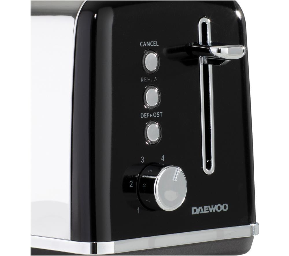 DAEWOO Kensington SDA1583 2-Slice Toaster - Black image number 2 of 5