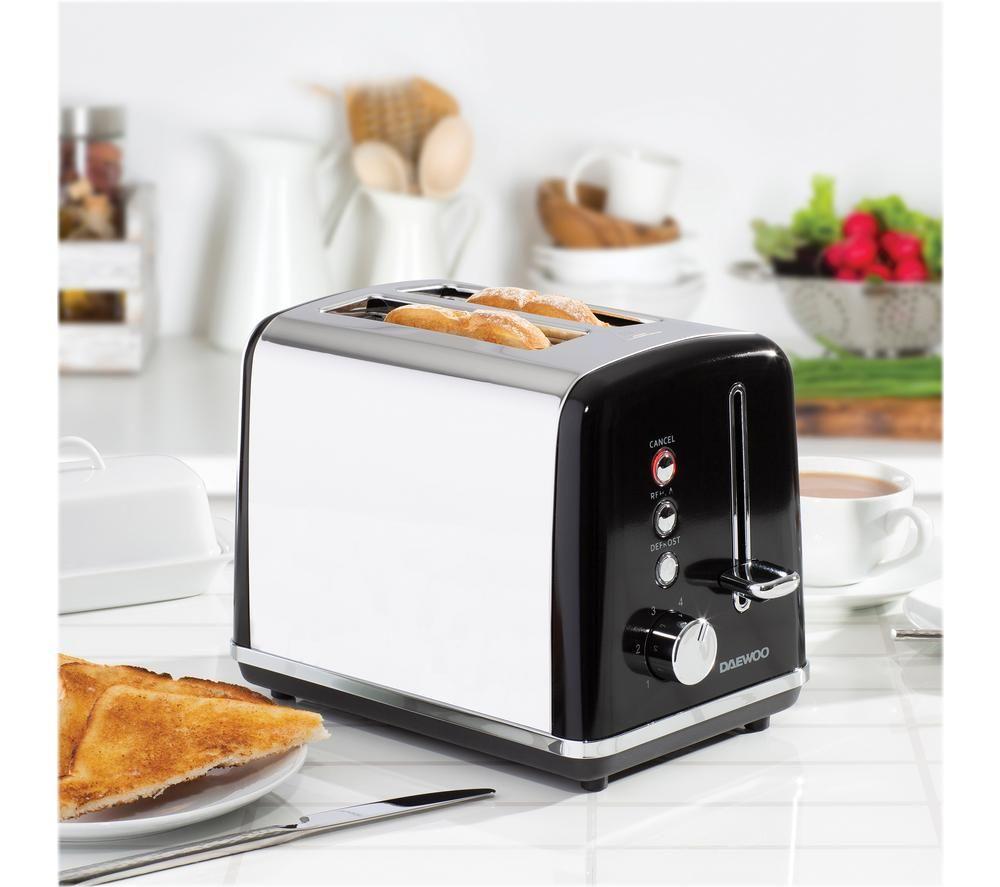 DAEWOO Kensington SDA1583 2-Slice Toaster - Black image number 4 of 5