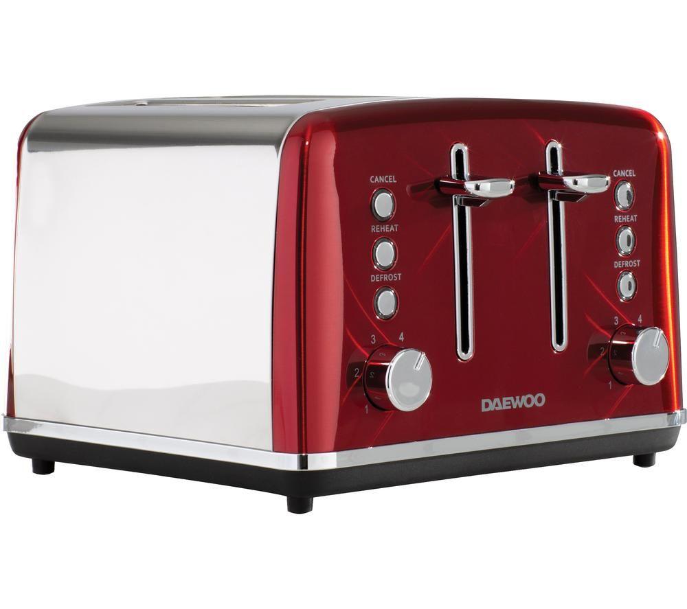 Buy DAEWOO Kensington SDA1587 4Slice Toaster Red Currys