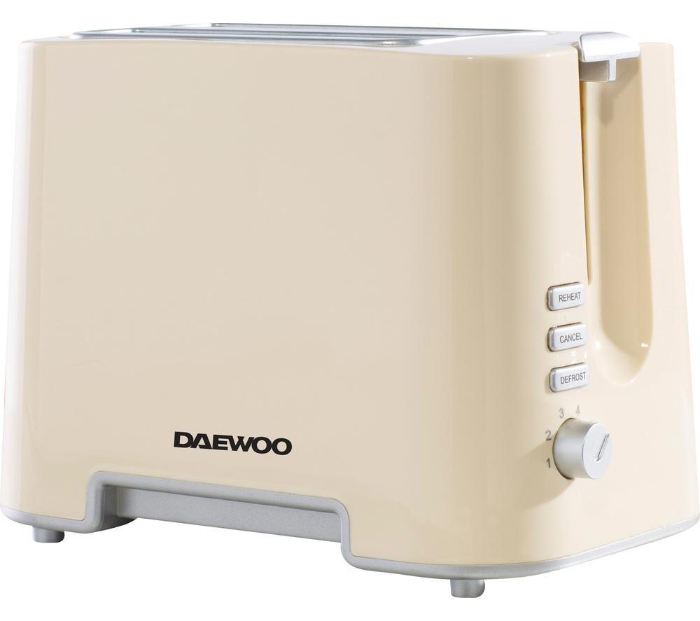 DAEWOO SDA1688 2-Slice Toaster  Cream & Chrome