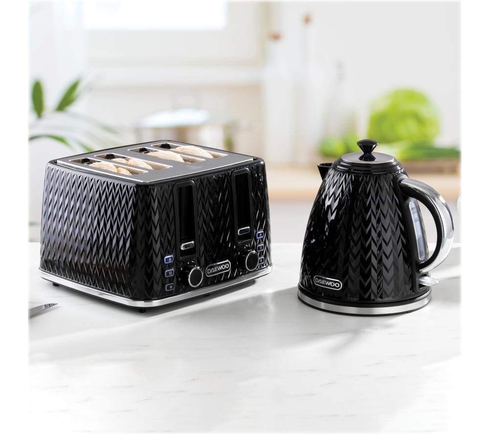 DAEWOO Argyle Collection SDA1863 4-Slice Toaster - Black image number 4 of 5