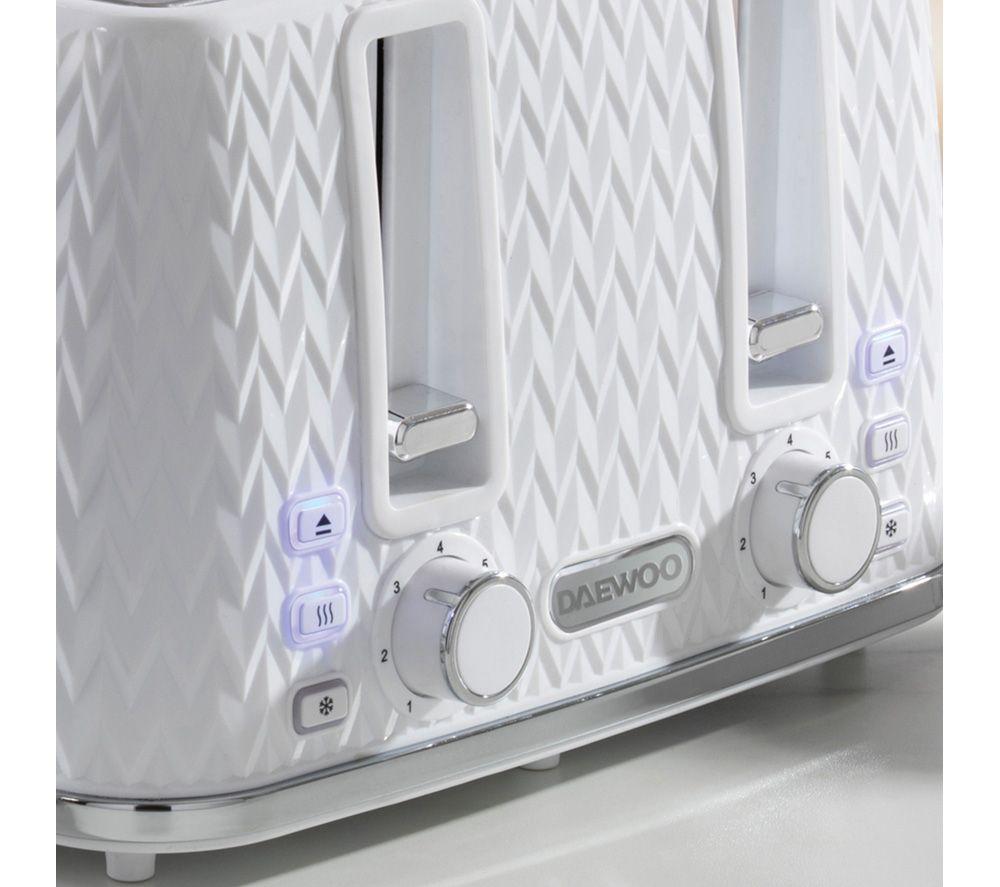 DAEWOO Argyle Collection SDA1864 4-Slice Toaster - White image number 5 of 5