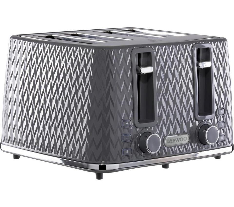 DAEWOO Argyle Collection SDA1865 4-Slice Toaster - Grey