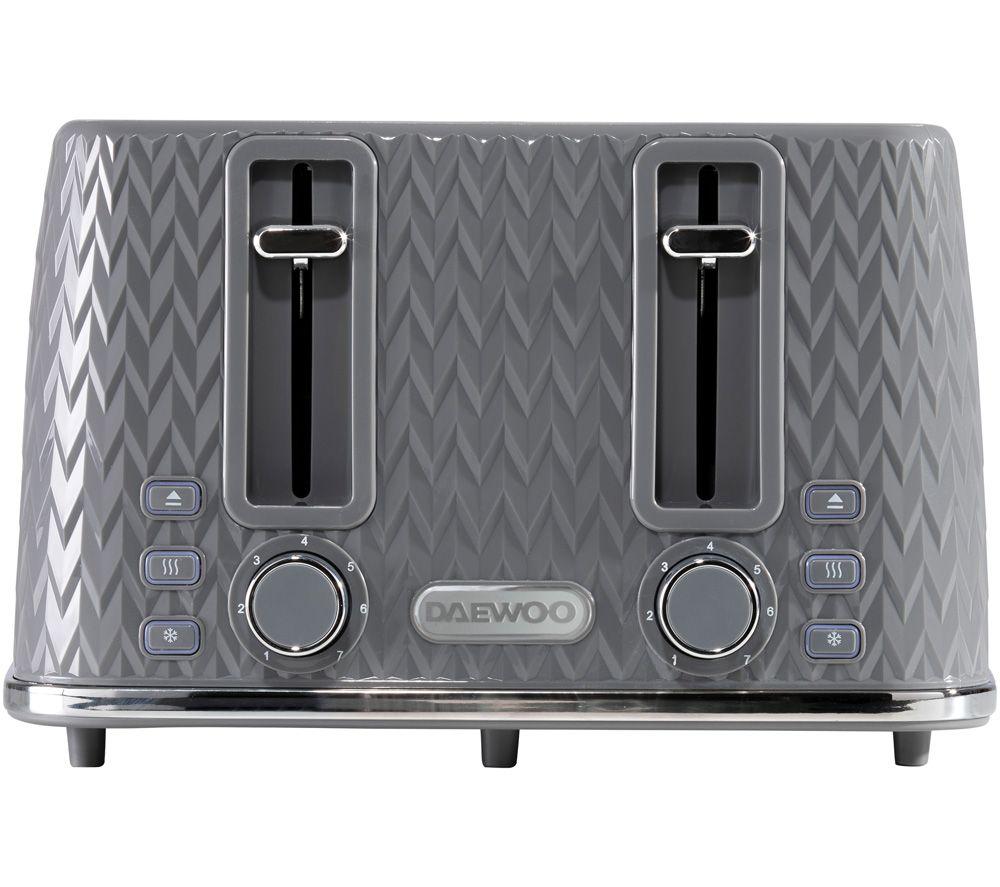 DAEWOO Argyle Collection SDA1865 4-Slice Toaster - Grey image number 6 of 6