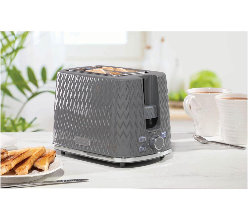 DAEWOO Argyle Collection SDA1821 2-Slice Toaster - Grey image number 3 of 7