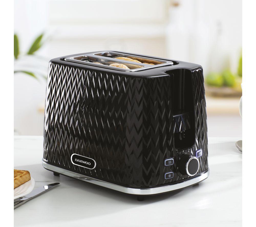 DAEWOO Argyle Collection SDA1774 2-Slice Toaster - Black image number 6 of 6