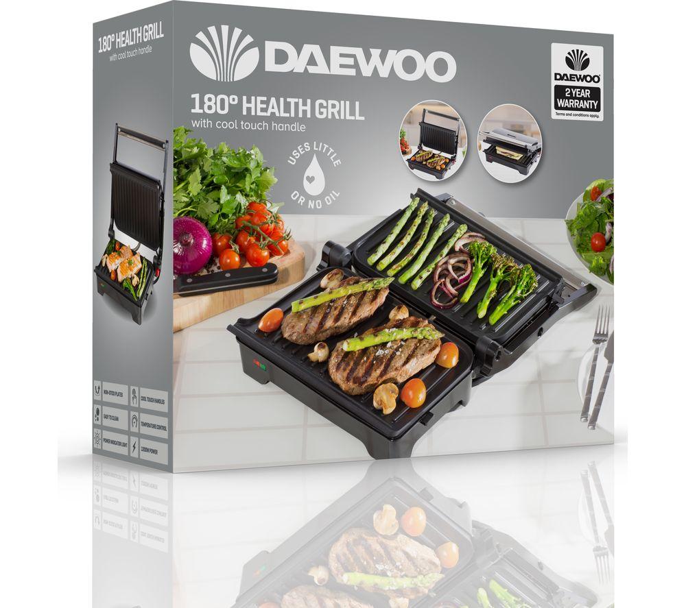 DAEWOO SDA1572 180 Health Grill - Black & Silver image number 3 of 6