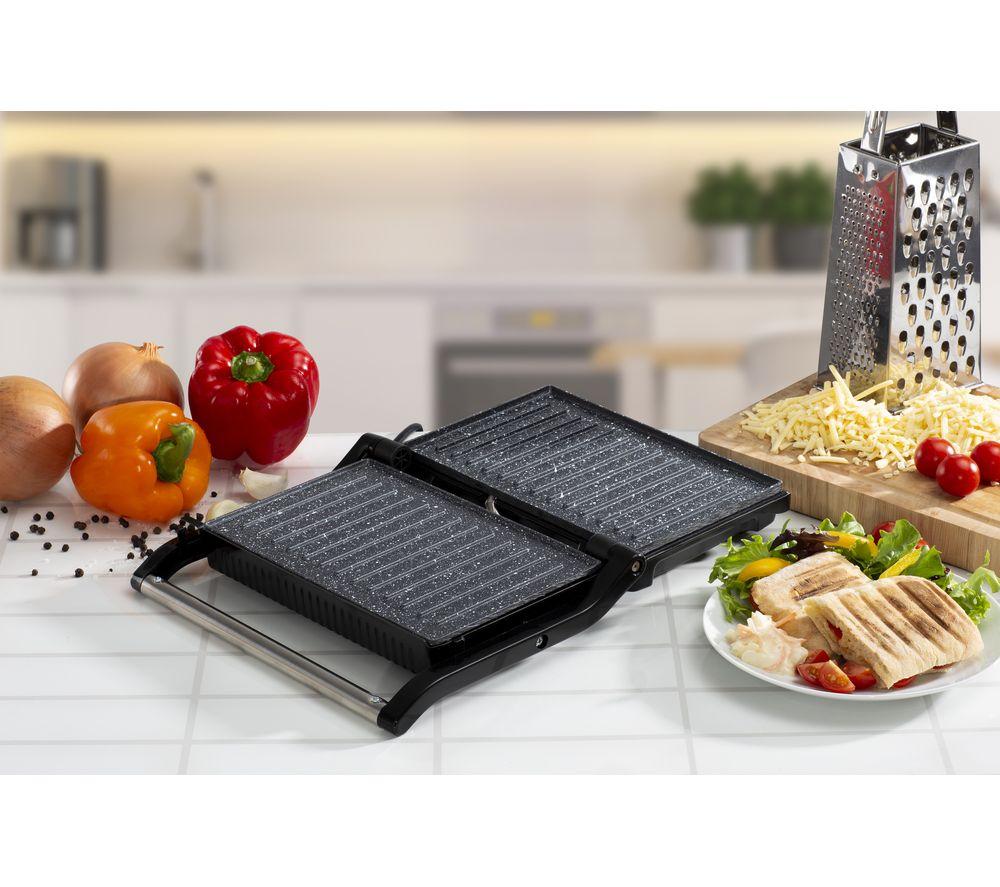 DAEWOO SDA1574 Mini Panini Grill - Black & Silver image number 5 of 6