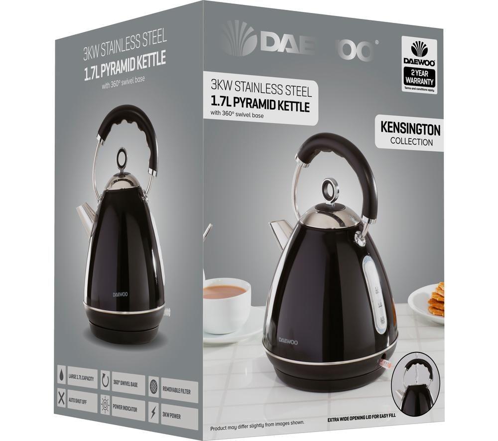 DAEWOO Kensington SDA1577 Traditional Kettle - Black image number 3 of 8