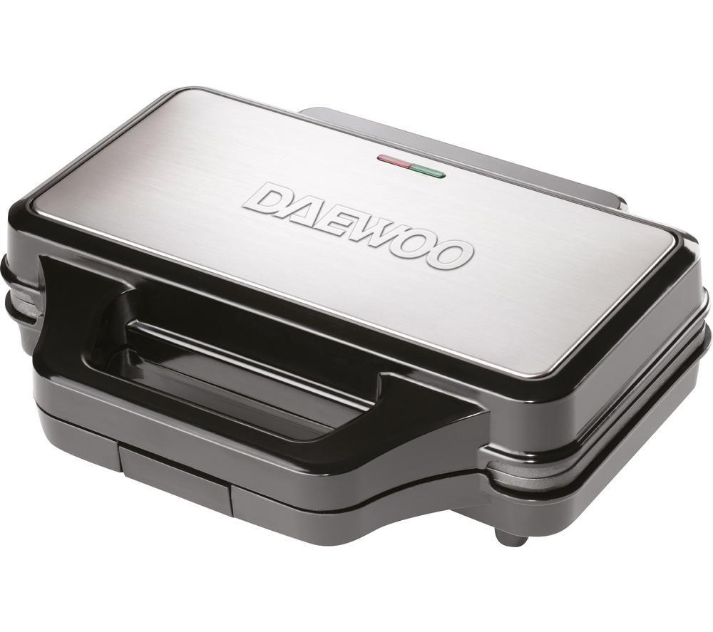 Daewoo Sda1389 4-Slice Deep Fill Sandwich Maker - Black & Silver
