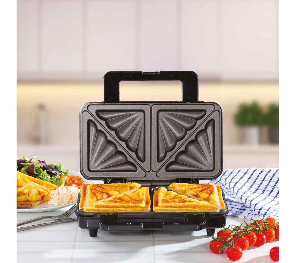 DAEWOO SDA1389 4-Slice Deep Fill Sandwich Maker - Black & Silver image number 4 of 8