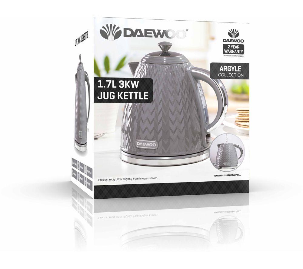 DAEWOO Argyle Collection SDA1820 Jug Kettle - Grey image number 2 of 4