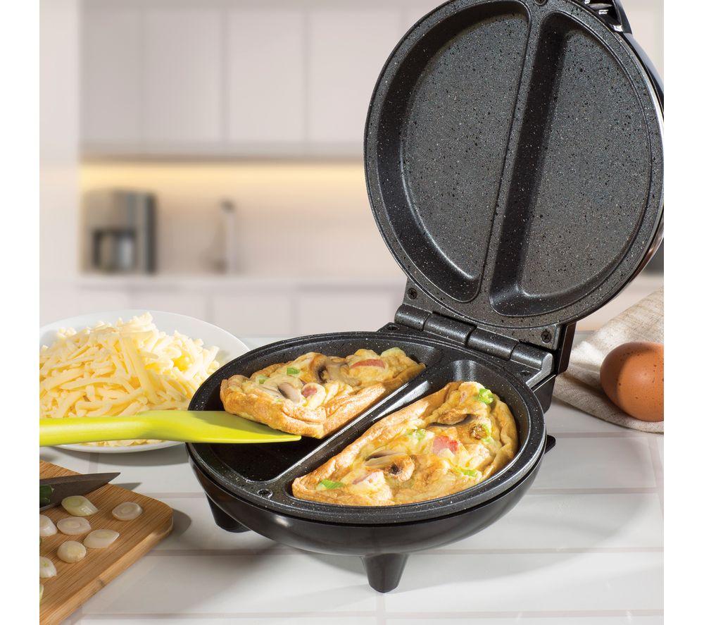 DAEWOO SDA1556 Deep Fill Omelette Maker - Silver & Black image number 4 of 7