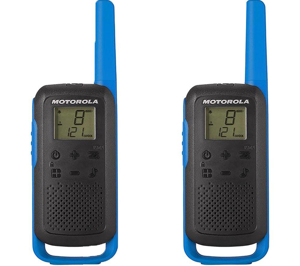 Motorola T62 PMR446 2-Way Walkie Talkie Radio Twin Pack - Blue
