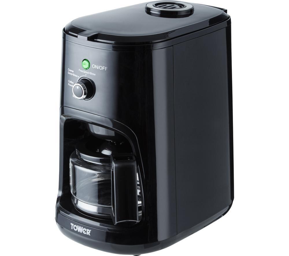 TOWER T13005 Bean to Cup Coffee Machine - Black