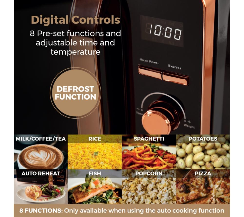 TOWER T24021 Solo Microwave - Black & Rose Gold image number 3 of 8