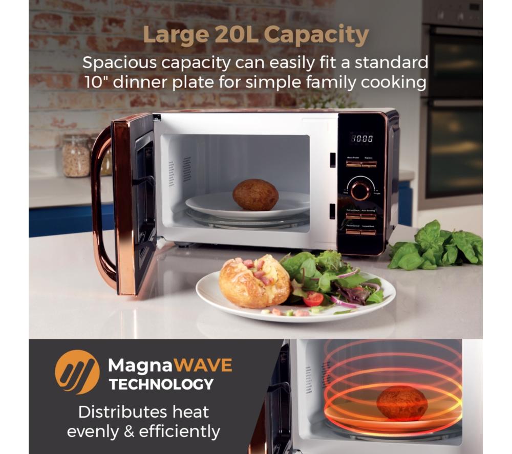 TOWER T24021 Solo Microwave - Black & Rose Gold image number 4 of 8