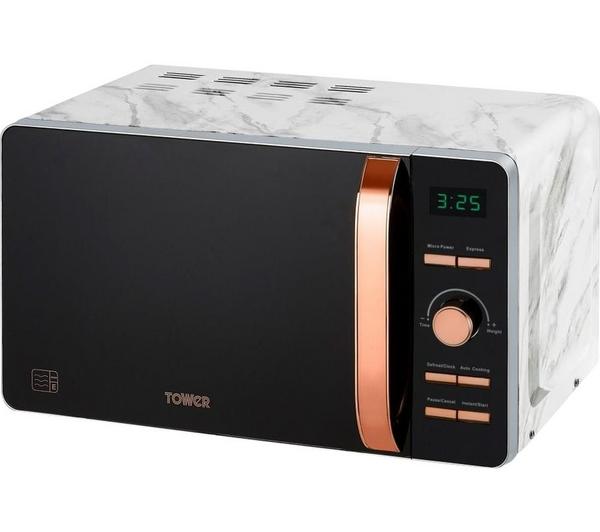 TOWER T24021WMRG Solo Microwave - Marble & Rose Gold image number 0