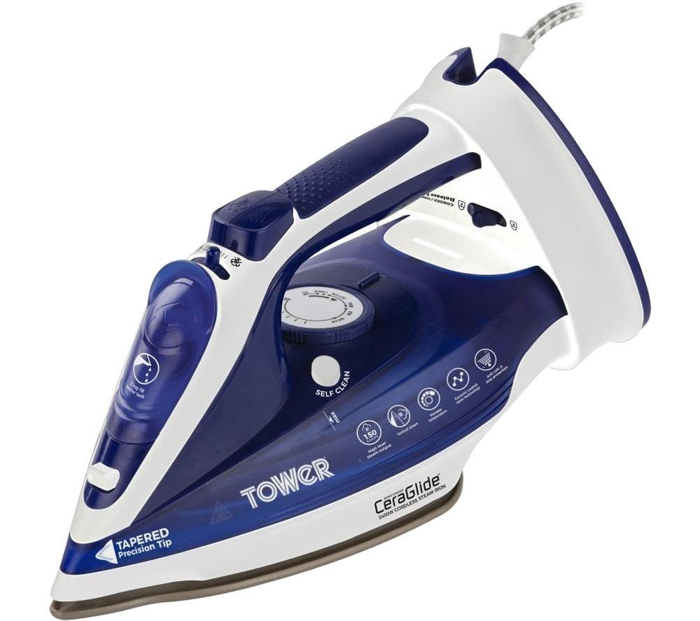 TOWER CeraGlide T22008BLU Cordless Steam Iron review