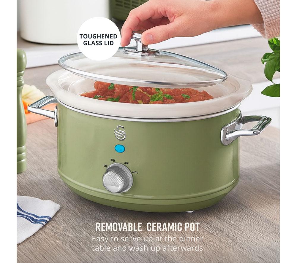 SWAN Retro SF17021GN Slow Cooker - Green image number 5 of 8