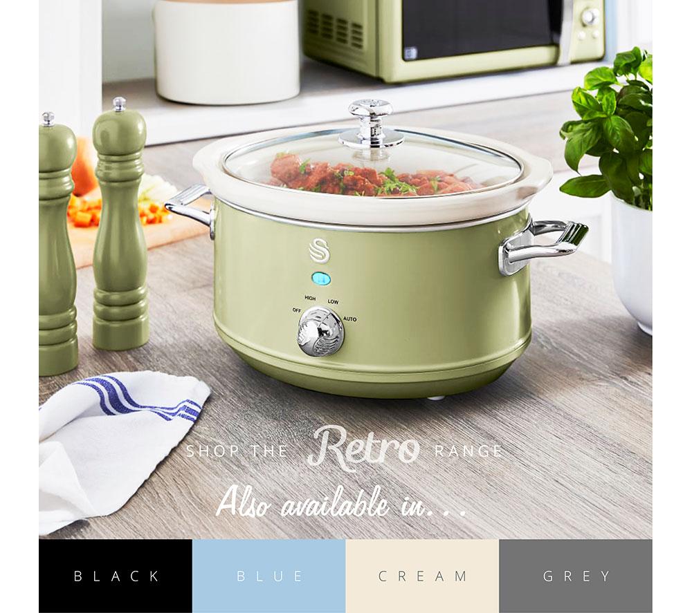 SWAN Retro SF17021GN Slow Cooker - Green image number 8 of 8
