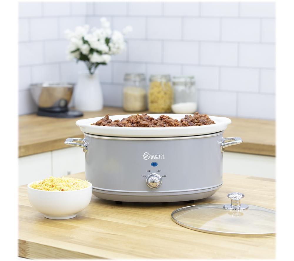 SWAN Retro SF17031GRN Slow Cooker - Grey image number 6 of 7