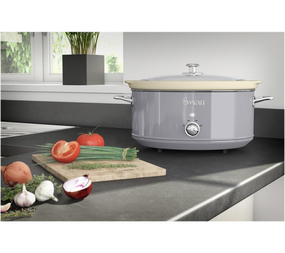 SWAN Retro SF17031GRN Slow Cooker - Grey image number 7 of 7