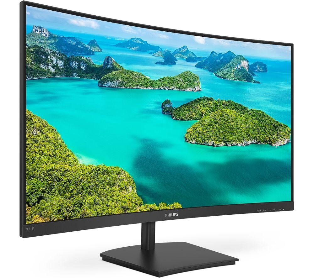 PHILIPS 271E1SCA Full HD 27" Curved VA Monitor - Black image number 5 of 9