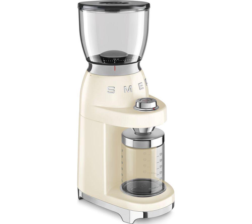 SMEG CGF01CRUK Electric Coffee Grinder - Cream image number 3 of 4
