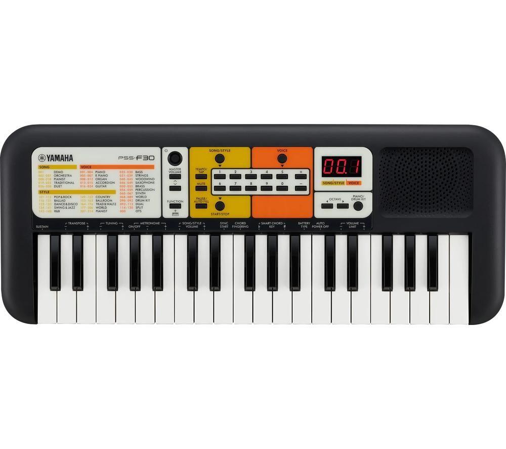 YAMAHA PSS-F30 Home Keyboard with Mini Keys - Black, Black