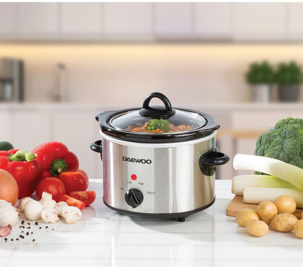 DAEWOO SDA1363 1.5L Slow Cooker - Stainless Steel image number 4 of 7