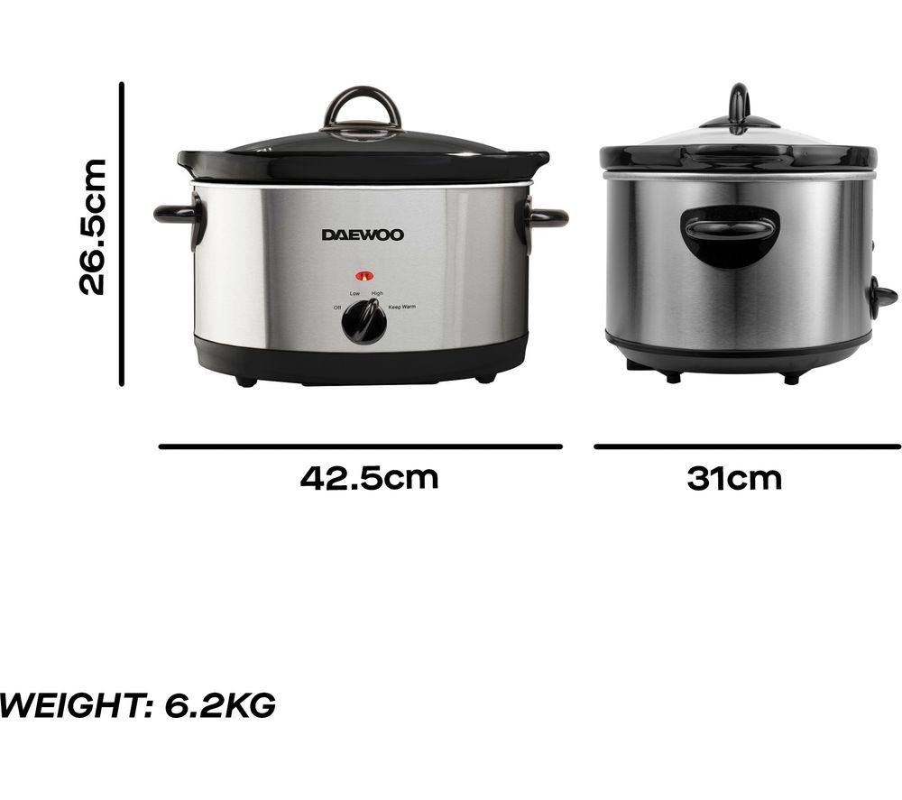 DAEWOO SDA1788 Slow Cooker - Stainless Steel image number 6 of 6