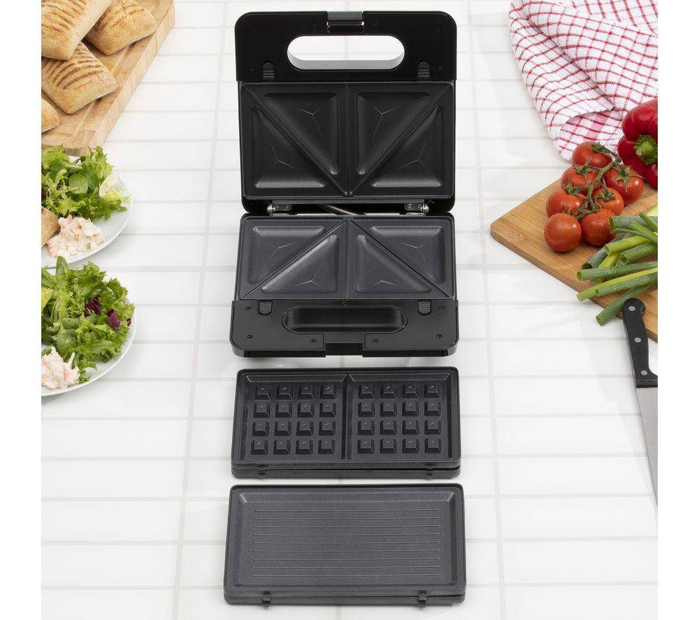 DAEWOO SDA1562 3-in-1 Snack Maker - Black & Silver image number 2 of 9