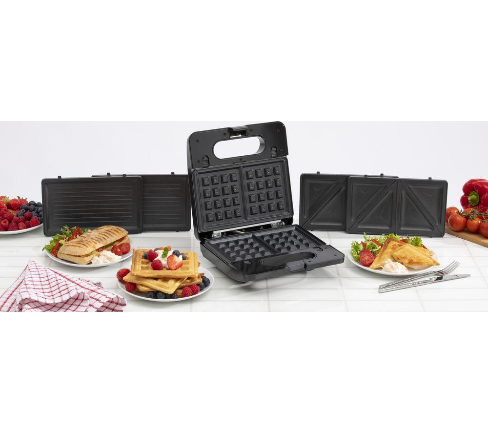 DAEWOO SDA1562 3-in-1 Snack Maker - Black & Silver image number 4 of 9