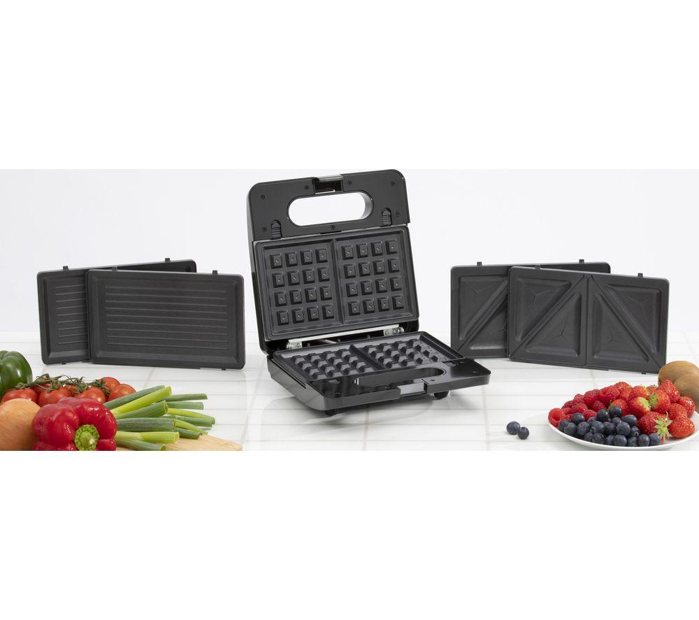 DAEWOO SDA1562 3-in-1 Snack Maker - Black & Silver image number 5 of 9