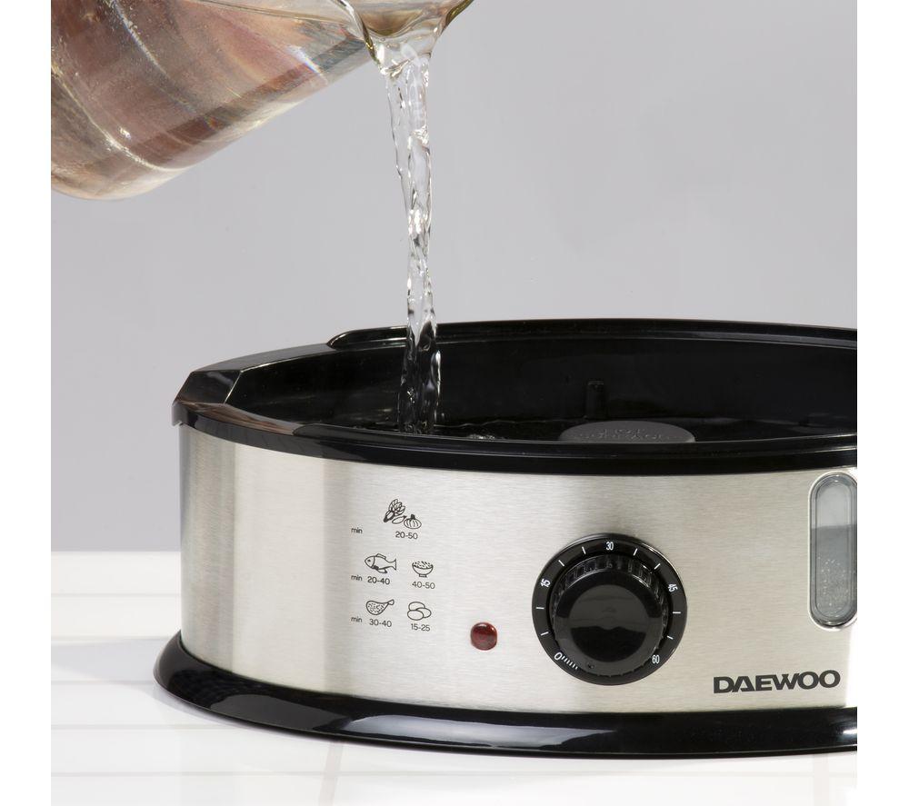 DAEWOO SDA1338 3-Layer Food Steamer - Black & Silver image number 2 of 7
