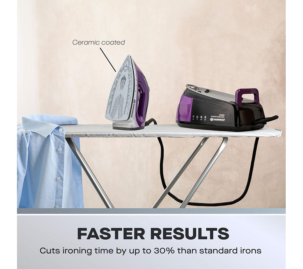 DAEWOO SDA1589 Steam Generator Iron - Black & Purple image number 3 of 7