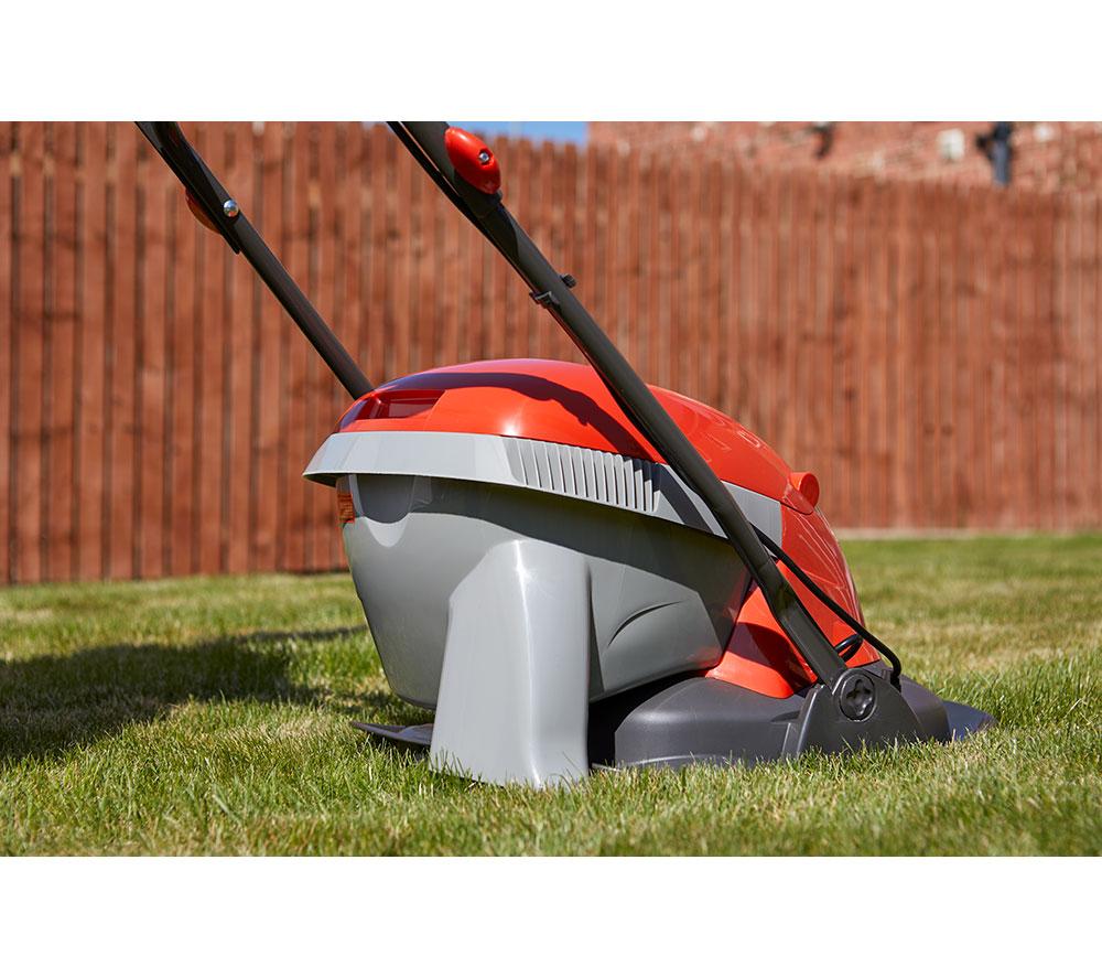 FLYMO HoverVac 250 Corded Hover Lawn Mower - Orange & Grey image number 7 of 8
