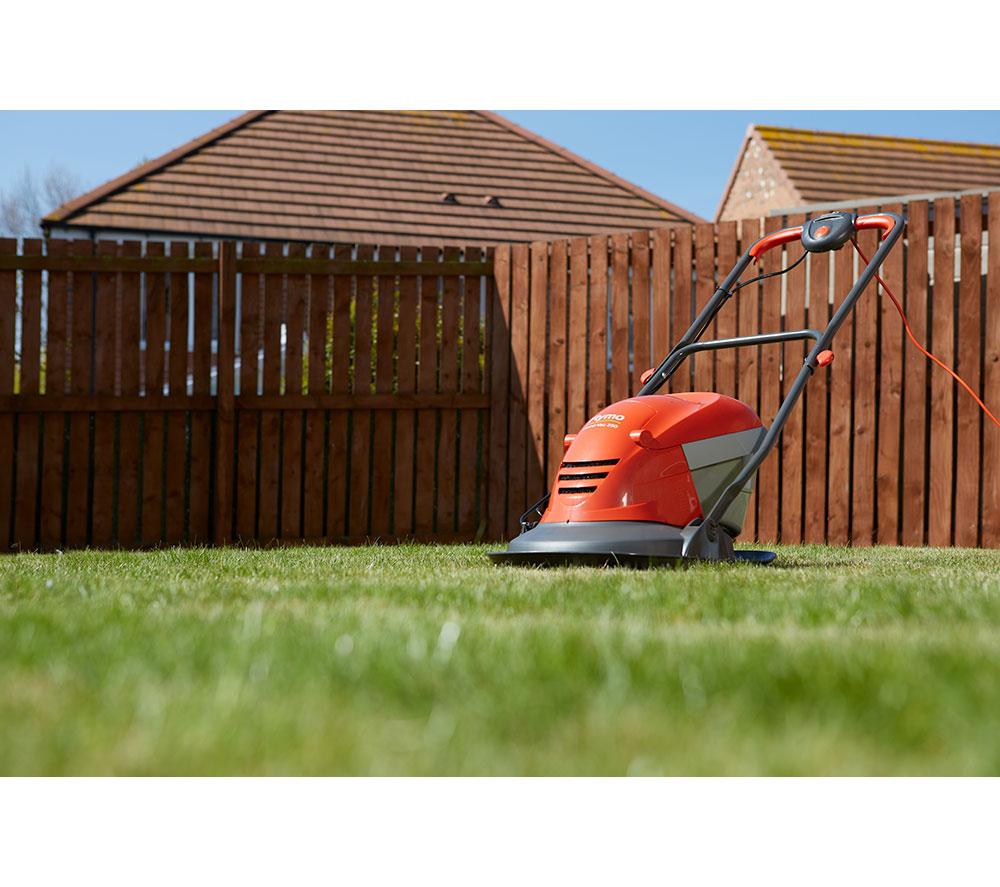 FLYMO HoverVac 250 Corded Hover Lawn Mower - Orange & Grey image number 8 of 8