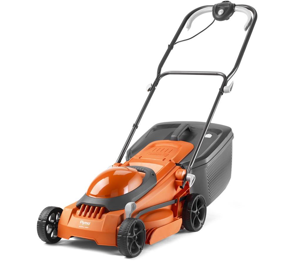 Flymo lawnmower best sale with grass box