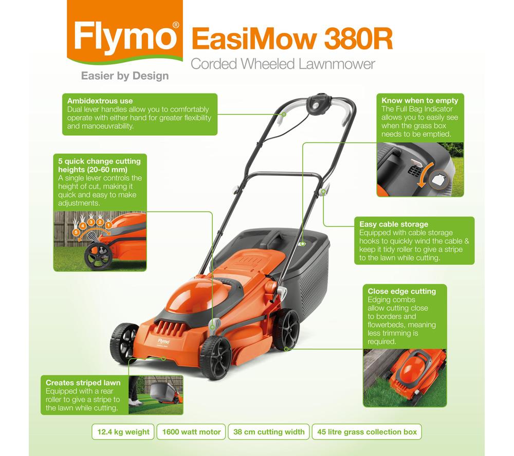 Flymo wheeled online lawnmower