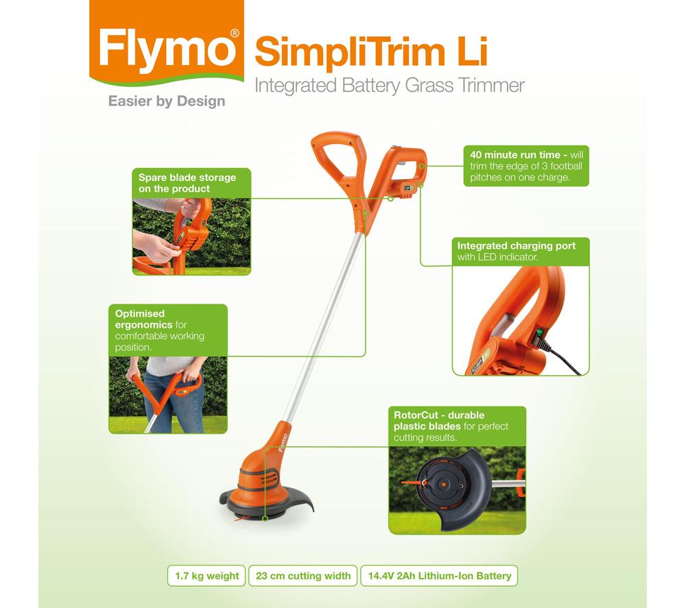 Flymo cordless on sale strimmer battery