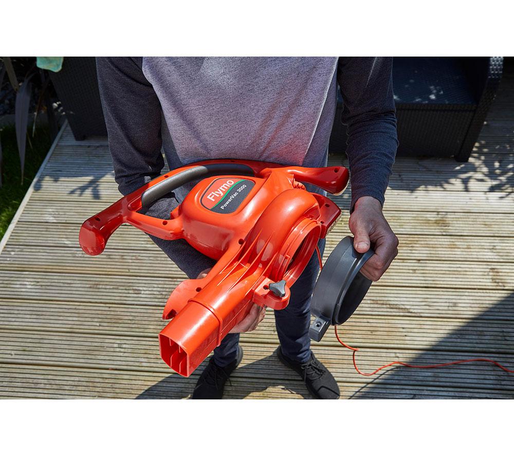 FLYMO PowerVac 3000 Garden Vacuum & Leaf Blower - Orange & Grey image number 5 of 7