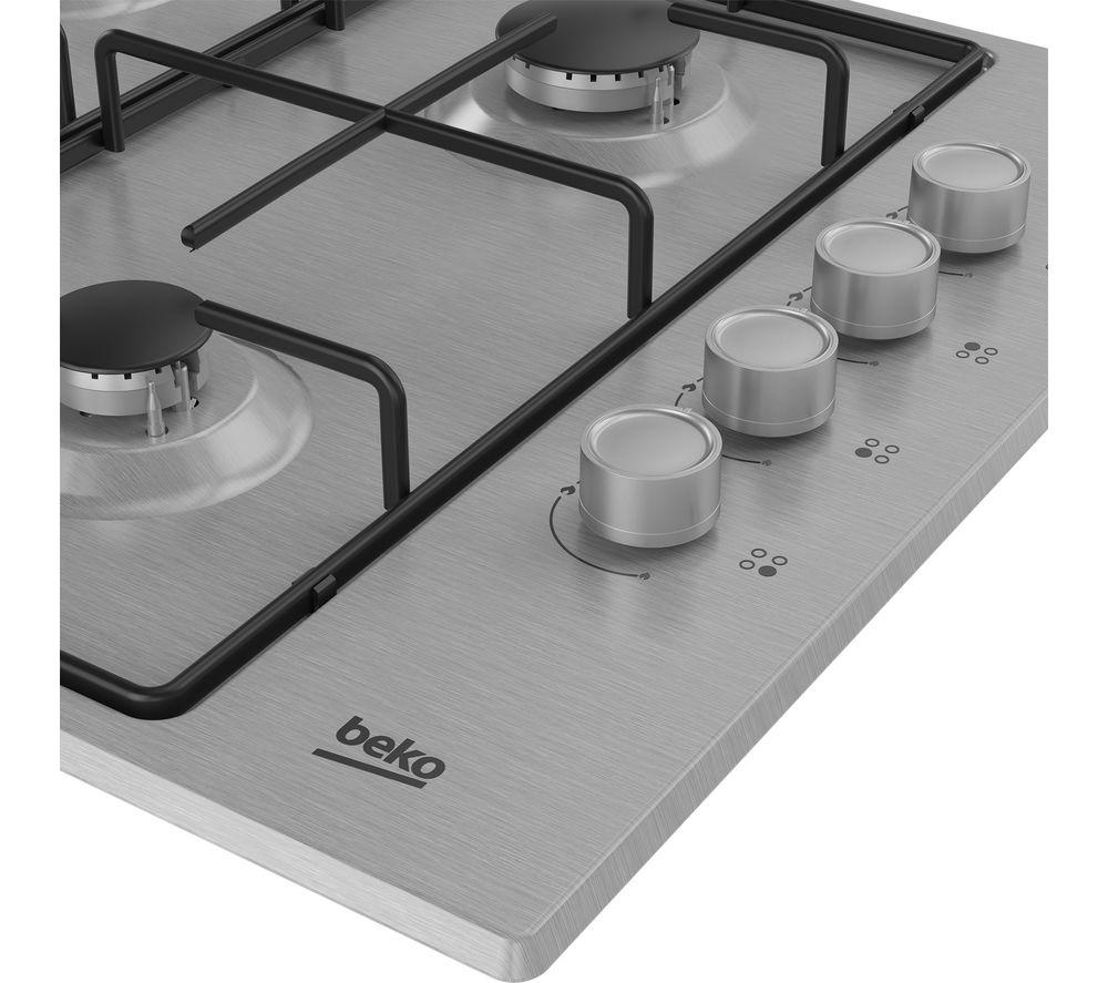 BEKO HIBG64120SX 61 cm Gas Hob - Stainless Steel image number 4 of 7