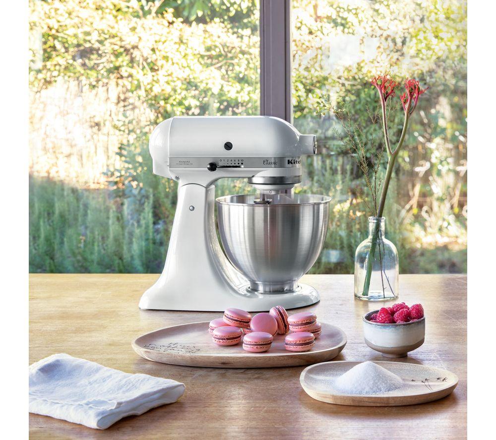 KitchenAid K45 Classic Stand Mixer - White - UK Plug - 5K45SSBWH