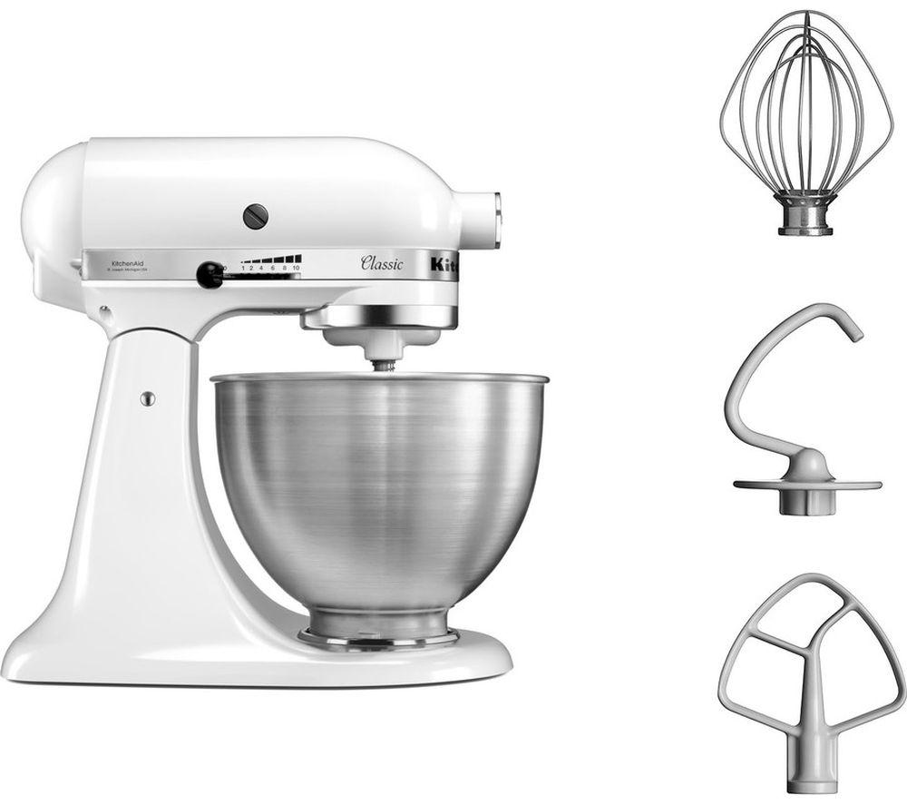 KitchenAid K45 Classic Stand Mixer - White - UK Plug - 5K45SSBWH